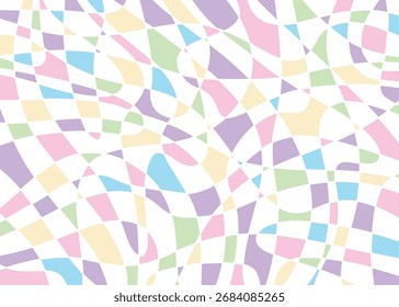 Resumo distorcido xadrez padrão de arte do tabuleiro fundo. Tela de fundo da arte de ilustração vetorial