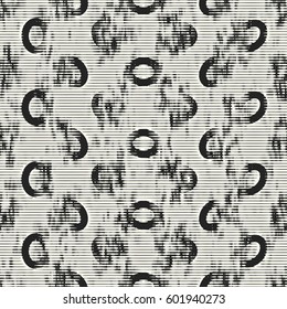 Abstract distorted circles textured background. Seamless pattern.