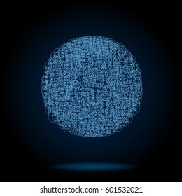 Abstract distorted circles vector illustration.