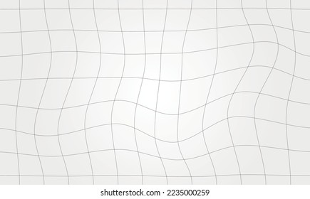 Abstract distorted grid background. Thin black line on whiteAbstract distorted grid background. Thin black line on white