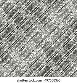 Abstract distorted grid diagonal strokes. Seamless pattern.