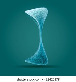 Abstract distorted object vector illustration.