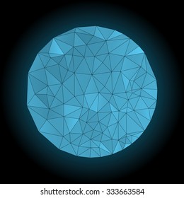 Abstract distorted sphere vector illustration.