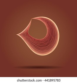 Abstract distorted symbol vector illustration.