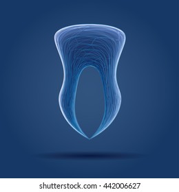 Abstract distorted symbol vector illustration.
