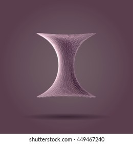 Abstract distorted symbol vector illustration.