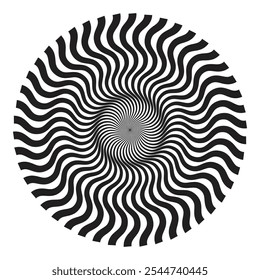 abstract distorted wavy lines surface Radial waves