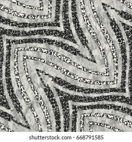 Abstract distorted zigzag motif. Seamless pattern.