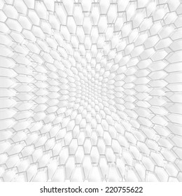 Abstract distortion from rhomb shape background.