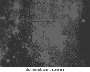 Abstract distress floor, dark gray background, grunge, cement or concrete wall textured. Vector illustration design with copy space.