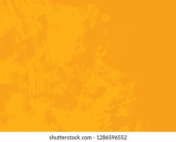 Abstract distress floor, orange background, stucco grunge, cement or concrete wall textured. Vector illustration design with copy space.