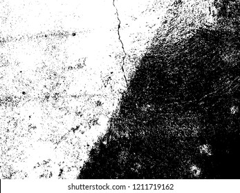 Abstract distress floor, white and black background, stucco grunge, cement or concrete wall textured. Vector illustration design with copy space.
