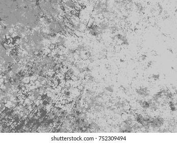 Abstract distress floor, white and gray background, stucco grunge, cement or concrete wall textured. Vector illustration design with copy space.