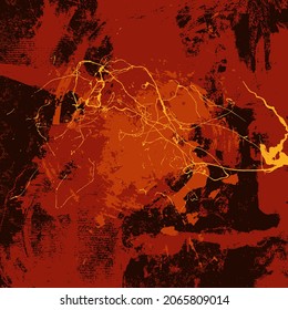 Abstract Distress Grunge Background Texture Colorful Splatter Scratch Rough Dirty Style