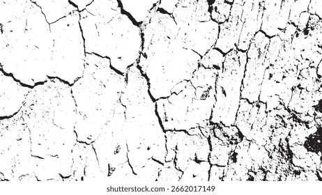 Textura de grieta blanca y negra afligida Abstractas
