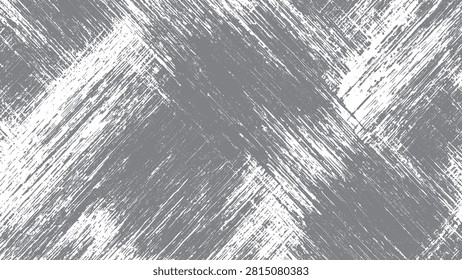 abstract distressed brush stroke vector background with grey and white crisscross diagonal grunge paint texture design