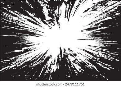 Abstractas textura de explosión de estallido circular en peligro - aislado sobre fondo blanco (EPS10)