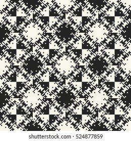 Abstract distressed effect geometric textured background. Seamless pattern.