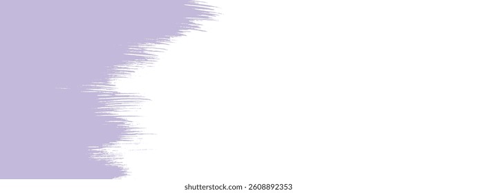 Abstract distressed paint stroke texture with rough edges. Grunge brushstroke background isolated on transparent backdrop.