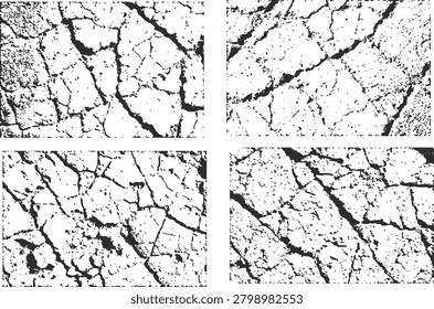 Abstract distressed texture resembling rough tree bark or weathered wood grain with jagged edges isolated on transparent background	