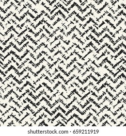 Abstract distressed zigzag stroke textured background. Seamless pattern.