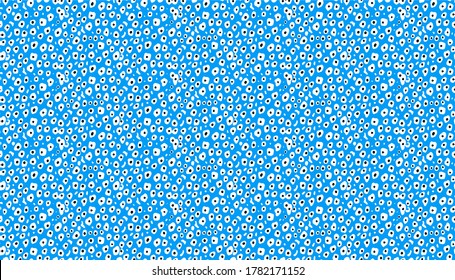 Abstract Ditsy Dots Flowers Repeating Vector Pattern Isolated Background