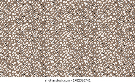 Abstract Ditsy Dots Flowers Repeating Vector Pattern Isolated Background