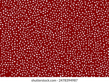 Abstract ditsy dotted seamless pattern, dopamine design in red, beige colors. Small organic shapes background for wallpaper, unisex dressing, home decor