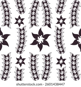 abstract ditsy flowers seamless pattern in red color. Repeating floral vector pattern.