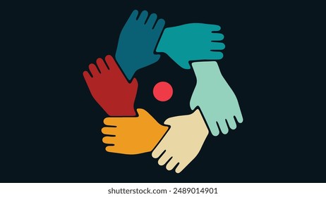 Abstract Diversity dark blue background