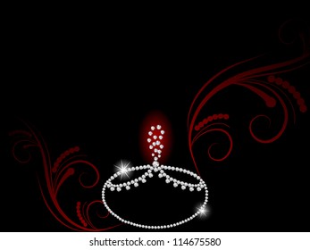 Abstract Diwali background with diamond lamp