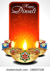 abstract diwali background with gifts vector illustration 