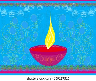  abstract diwali celebration background, vector illustration