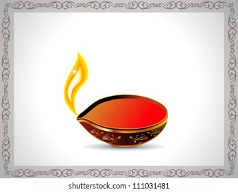 abstract diwali deep wallpaper vector illustration