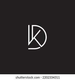 Abstract DK, KD, D, K vector logo monogram icon template.