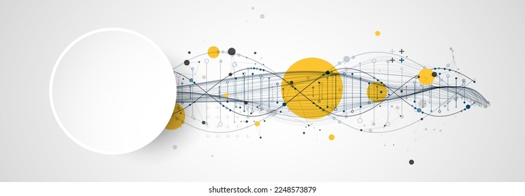 Abstract DNA background with plexus effect. Scientific and technological concept.