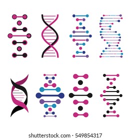 Abstract DNA background. Vector illustration. Beautiful structure of the spiral molecule