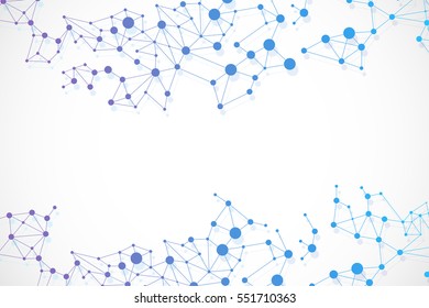 Abstract DNA background. Vector illustration. Beautiful structure of the spiral molecule