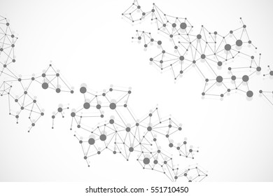 Abstract DNA background. Vector illustration. Beautiful structure of the spiral molecule