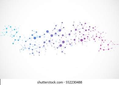 Abstract DNA background. Vector illustration. Beautiful structure of the spiral molecule svg