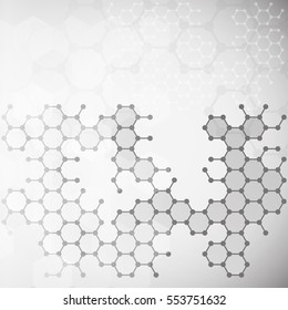 Abstract DNA background. Vector illustration. Beautiful structure of the spiral molecule