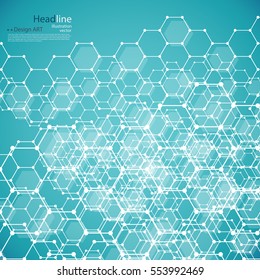 Abstract DNA background. Vector illustration. Beautiful structure of the spiral molecule