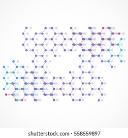 Abstract DNA background. Vector illustration. Beautiful structure of the spiral molecule