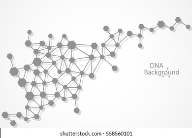 Abstract DNA background. Vector illustration. Beautiful structure of the spiral molecule