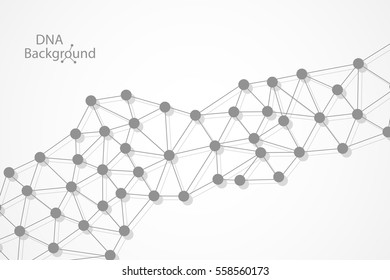 Abstract DNA background. Vector illustration. Beautiful structure of the spiral molecule
