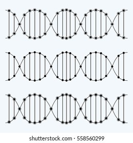 Abstract DNA background. Vector illustration. Beautiful structure of the spiral molecule