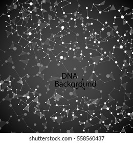 Abstract DNA background. Vector illustration. Beautiful structure of the spiral molecule