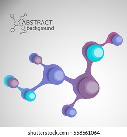Abstract DNA background. Vector illustration. Beautiful structure of the spiral molecule