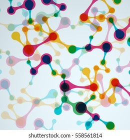 Abstract DNA background. Vector illustration. Beautiful structure of the spiral molecule