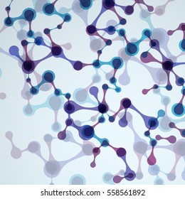 Abstract DNA background. Vector illustration. Beautiful structure of the spiral molecule